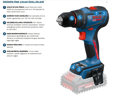 BOSCH EXPERT EXSR18V-90 Akülü Delme/Vidalama Makinesi