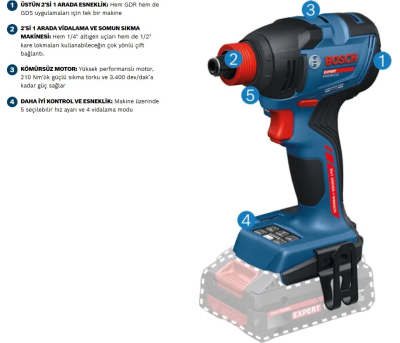 EXPERT EXDX18V-210 Darbeli Somun Sıkma Makinesi Sipariş numarası 0.601.9J0.400