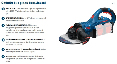 EXPERT EXWS18V2-230P Akülü taşlama makinesi Sipariş numarası 0.601.9L8.000