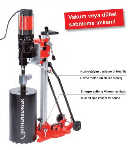 RODIACUT®250 ( Sehpa)+RODIADRILL 500 (Motor) Karot delme sistemi