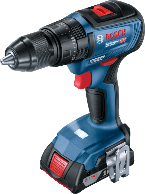 Bosch Professional GSB 18V-50 Akülü Darbeli Vidalama Makinesi (2x5.0Ah; L-Boxx)