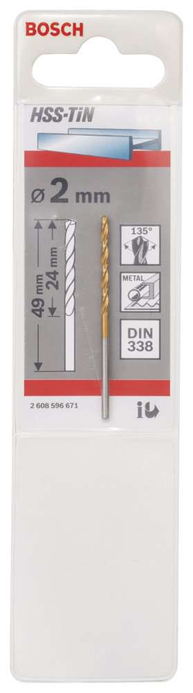 Bosch - HSS-TiN Metal Matkap Ucu 2*49 mm