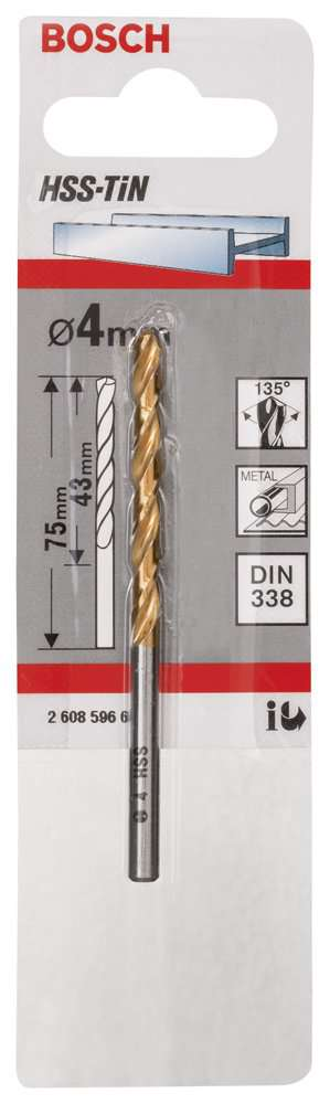 Bosch - HSS-TiN Metal Matkap Ucu 4*75 mm