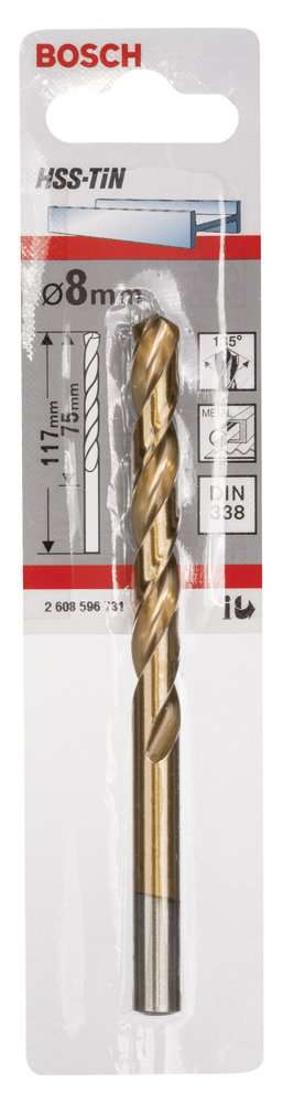 Bosch - HSS-TiN Metal Matkap Ucu 8*117 mm