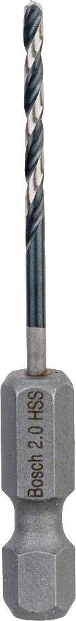 Bosch - Altıgen Şaftlı - Impact Control - HSS Metal Matkap Ucu 2,0*60mm