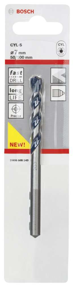 Bosch - cyl-5 Serisi, Blue Granite Turbo Beton Matkap Ucu, 7*100 mm