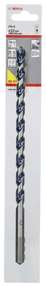 Bosch - cyl-5 Serisi, Blue Granite Turbo Beton Matkap Ucu, 12*250 mm
