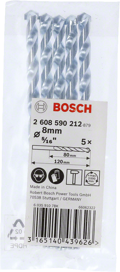 Bosch - cyl-1 Serisi, Beton Matkap Ucu 8*120 mm 5'li Paket