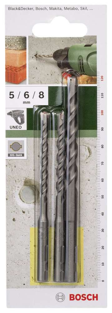 Bosch - SDS-Quick, Uneo için Beton Matkap Ucu SETİ 5-6-8 mm