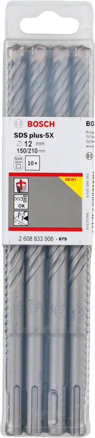 Bosch - SDS-Plus-5X Serisi Kırıcı Delici Matkap Ucu 12*210 mm 10'lu