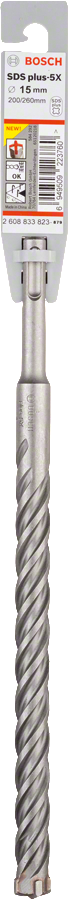 Bosch - SDS-Plus-5X Serisi Kırıcı Delici Matkap Ucu 15*260 mm