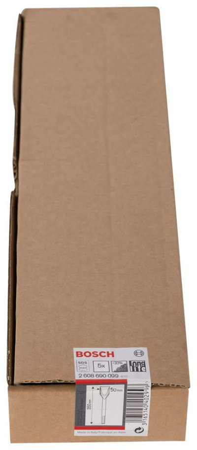 Bosch - LongLife Serisi, SDS-Max Şaftlı Yassı Keski 350*50 mm 5'li