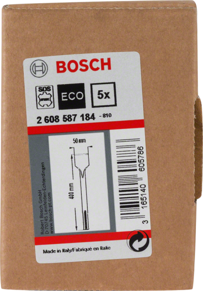 Bosch - SDS-Max Şaftlı Yassı Keski 400*50 mm 5'li
