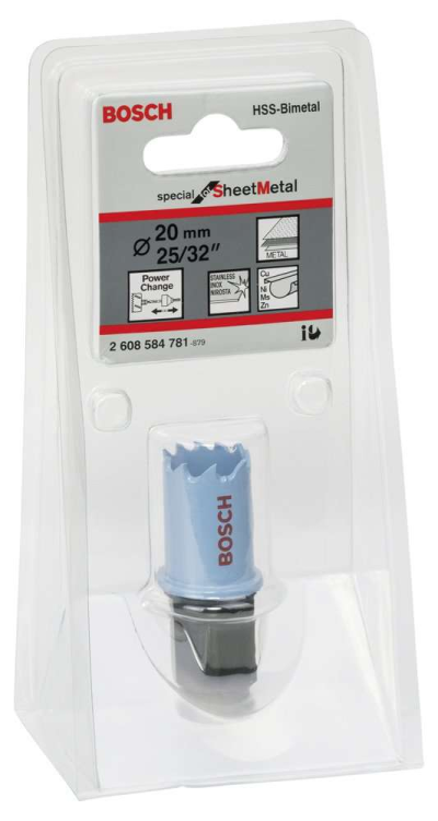 Bosch - Special Serisi Metal Ve Inox Malzemeler için Delik Açma Testeresi (Panç) 20 mm