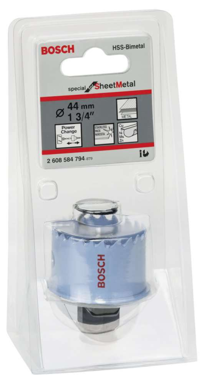 Bosch - Special Serisi Metal Ve Inox Malzemeler için Delik Açma Testeresi (Panç) 44 mm