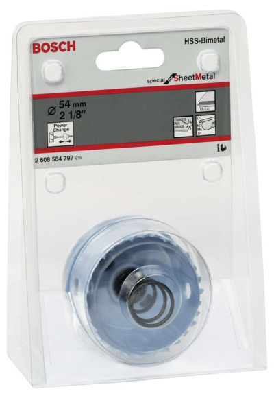 Bosch - Special Serisi Metal Ve Inox Malzemeler için Delik Açma Testeresi (Panç) 54 mm