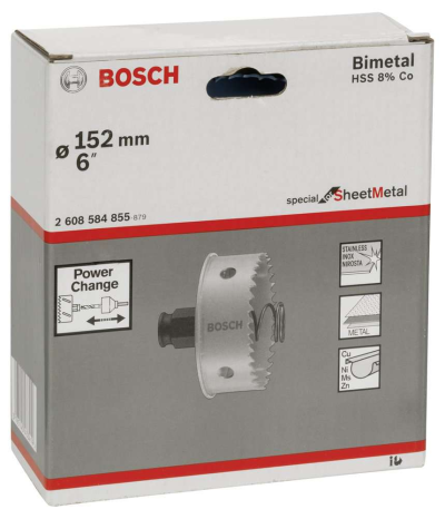 Bosch - Special Serisi Metal Ve Inox Malzemeler için Delik Açma Testeresi (Panç) 152 mm
