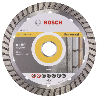 Bosch - Standard Seri Genel Yapı Malzemeleri İçin Turbo Segmanlı Elmas Kesme Diski 150 mm