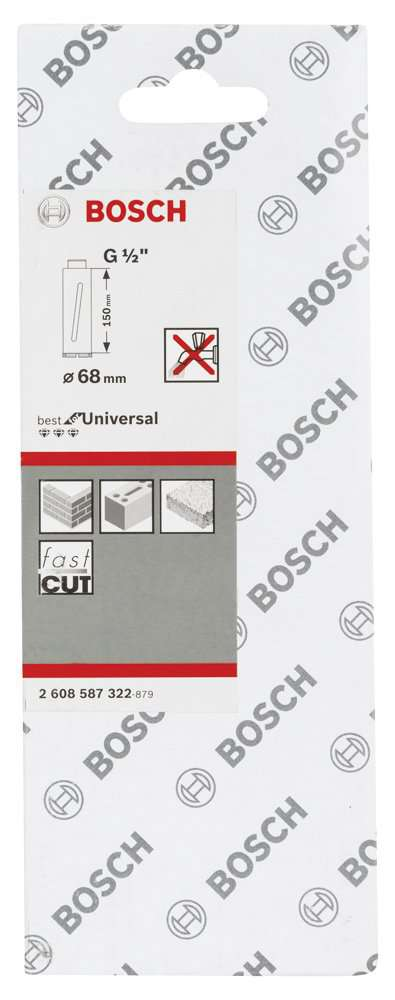 Bosch - Best Serisi G 1/2'' Girişli Kuru Karot Ucu 68*150 mm
