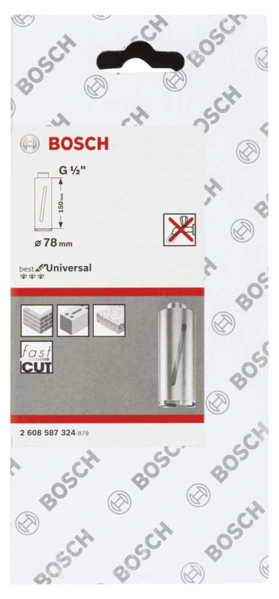 Bosch - Best Serisi G 1/2'' Girişli Kuru Karot Ucu 78*150 mm