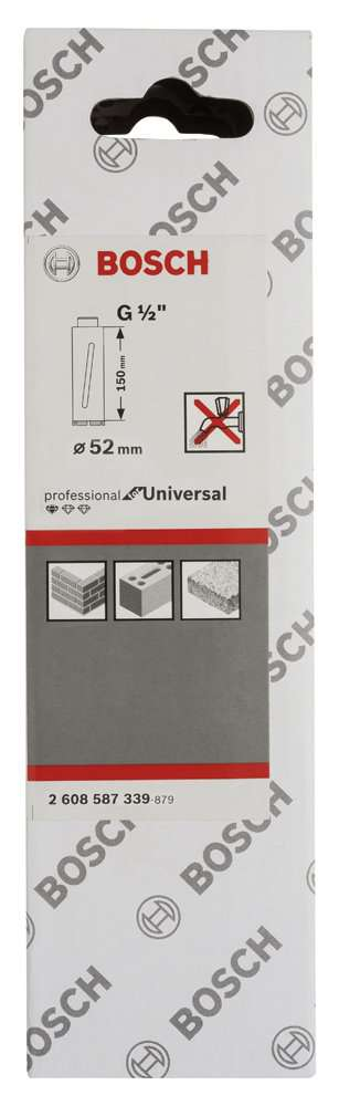 Bosch - Standard Seri G 1/2'' Girişli Kuru Karot Ucu 52*150 mm