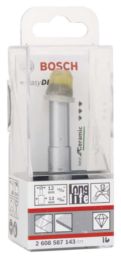 Bosch - Best Serisi, Matkap İçin Seramik Kuru Elmas Delici 12*33 mm