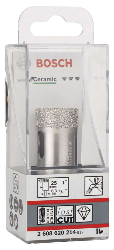 Bosch - Best Serisi, GTR 30 İçin Seramik Kuru Elmas Delici 25*35 mm