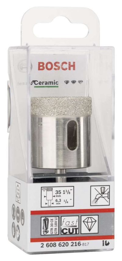 Bosch - Best Serisi, GTR 30 İçin Seramik Kuru Elmas Delici 35*35 mm