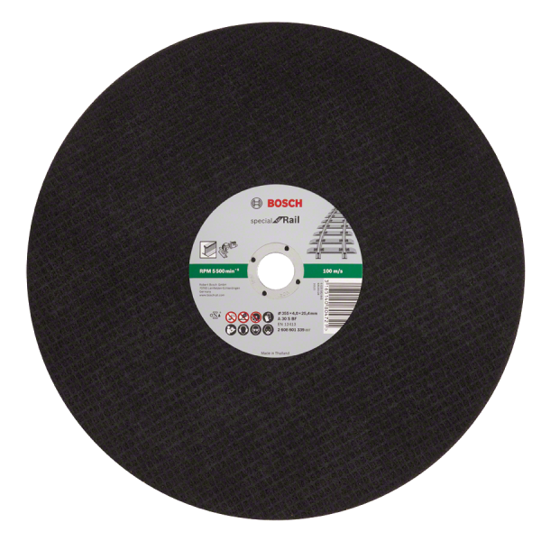 Bosch - 355*4,0 mm Ray Kesme İçin Özel Kesme Diski