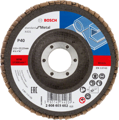 Bosch - 115 mm 40 Kum Standard Seri AlOX Flap Disk