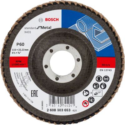 Bosch - 115 mm 60 Kum Standard Seri AlOX Flap Disk
