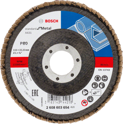 Bosch - 115 mm 80 Kum Standard Seri AlOX Flap Disk