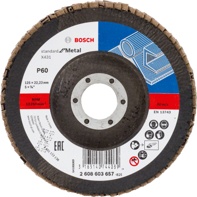 Bosch - 125 mm 60 Kum Standard Seri AlOX Flap Disk