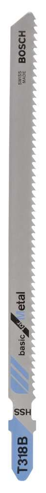 Bosch - Ekonomik Seri Metal İçin T 318 B Dekupaj Testeresi Bıçağı - 5'Li Paket