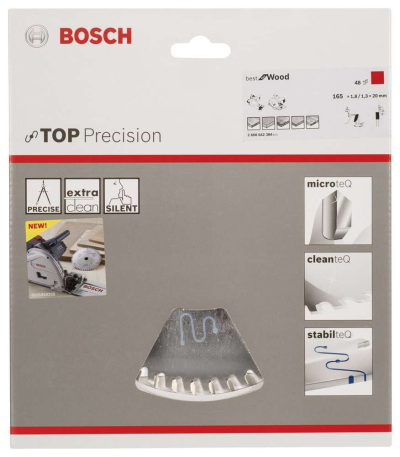 Bosch - Best Serisi Hassas Kesim Ahşap için Daire Testere Bıçağı 165*20 mm 48 Diş