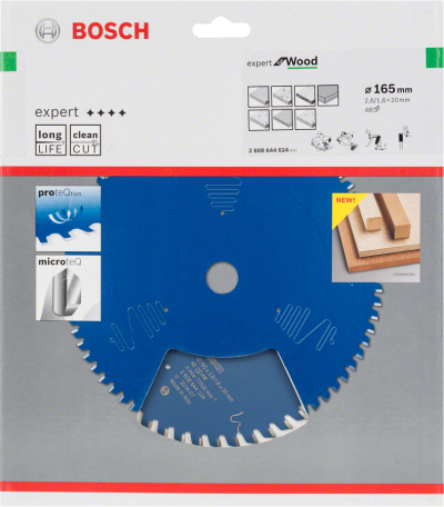 Bosch - Expert Serisi Ahşap için Daire Testere Bıçağı 165*20 mm 48 Diş