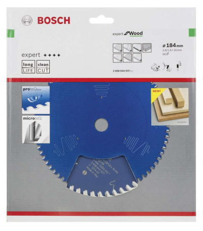 Bosch - Expert Serisi Ahşap için Daire Testere Bıçağı 184*16 mm 56 Diş