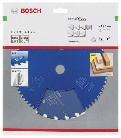 Bosch - Expert Serisi Ahşap için Daire Testere Bıçağı 190*30 mm 24 Diş