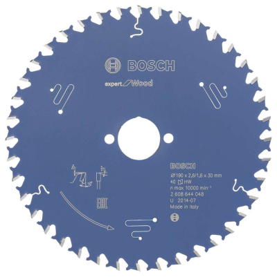 Bosch - Expert Serisi Ahşap için Daire Testere Bıçağı 190*30 mm 40 Diş