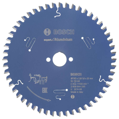 Bosch - Expert Serisi Alüminyum için Daire Testere Bıçağı 165*20 mm 52 Diş