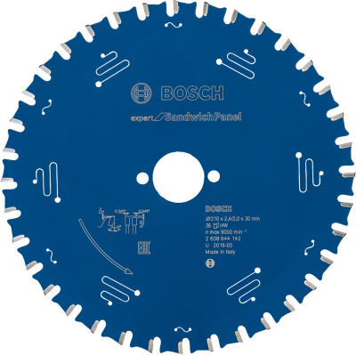 Bosch - Expert Serisi Çelik Levhalı Sandviç Panelleri için Daire Testere Bıçağı 210*30 mm 36 Diş