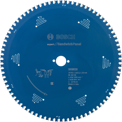 Bosch - Expert Serisi Çelik Levhalı Sandviç Panelleri için Daire Testere Bıçağı 355*30 mm 80 Diş