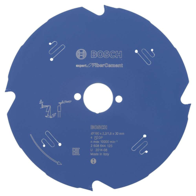 Bosch - Expert Serisi Lifli Çimento Ve Alçıpan için Daire Testere Bıçağı 190*30 mm 4 Diş