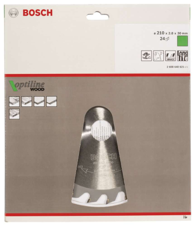 Bosch - Optiline Serisi Ahşap için Daire Testere Bıçağı 210*30 mm 24 Diş