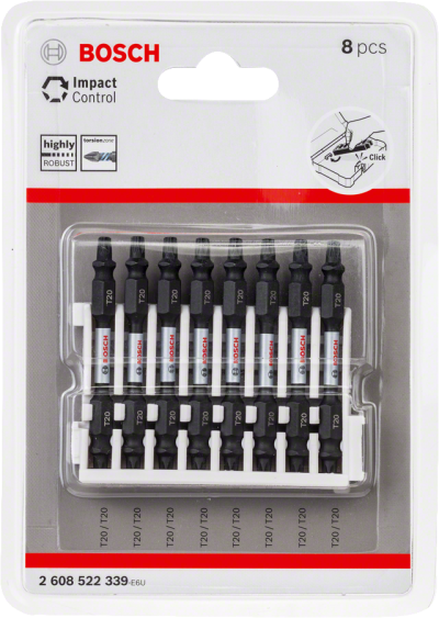 Bosch - Impact Control Serisi Çift Taraflı Vidalama Ucu 8'li T20 *65mm