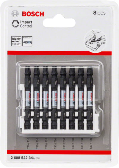 Bosch - Impact Control Serisi Çift Taraflı Vidalama Ucu 8'li T30 *65mm