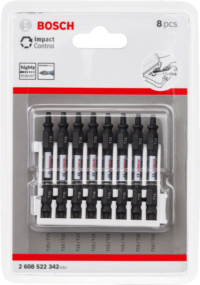 Bosch - Impact Control Serisi Çift Taraflı Vidalama Ucu 8'li T15 *65mm