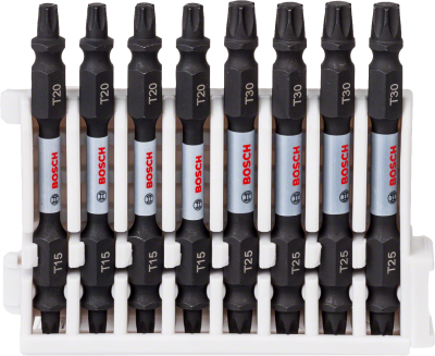 Bosch - Impact Control Serisi Çift Taraflı Vidalama Ucu 8'li T15/20x4 T25/30x4 *65mm