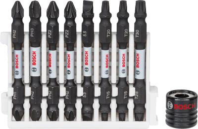 Bosch - Impact Control Serisi Çift Taraflı Vidalama Ucu 9'lu Set *65mm