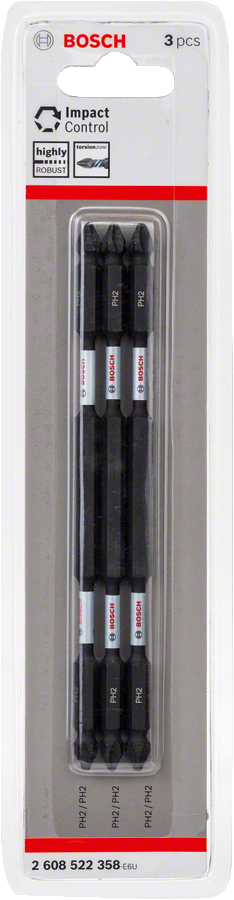 Bosch - Impact Control Serisi Çift Taraflı Vidalama Ucu 3'lü PH2 *150mm